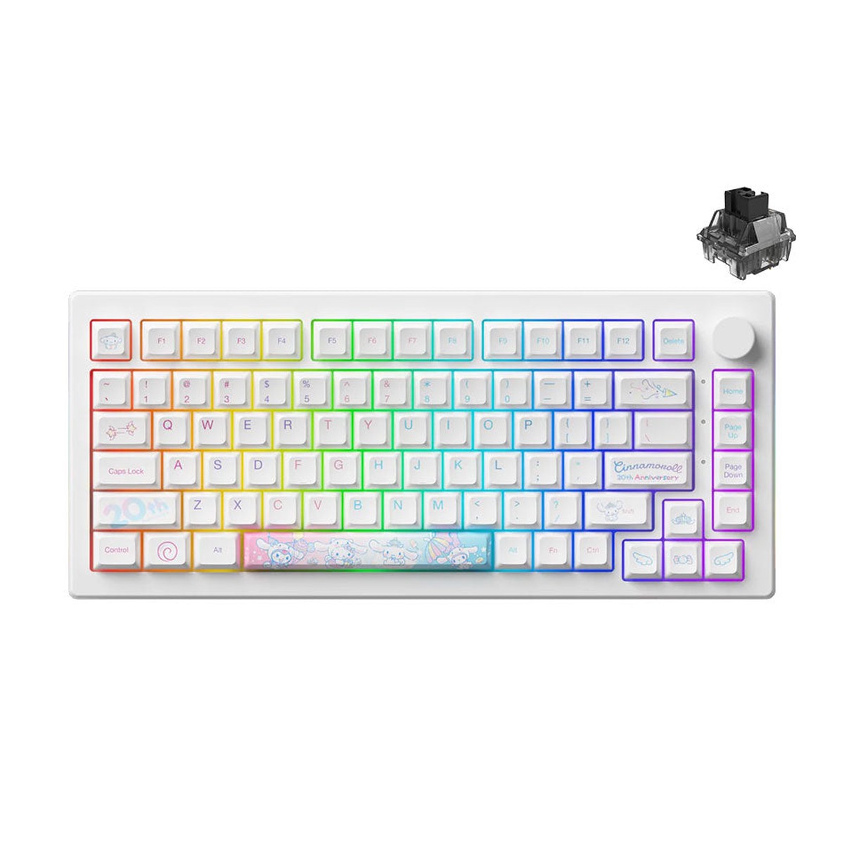 akko-cinnamoroll-20th-anniversary-5075b-plus-multi-modes-rgb-hot-swappable-mechanical-keyboard-ktt-black