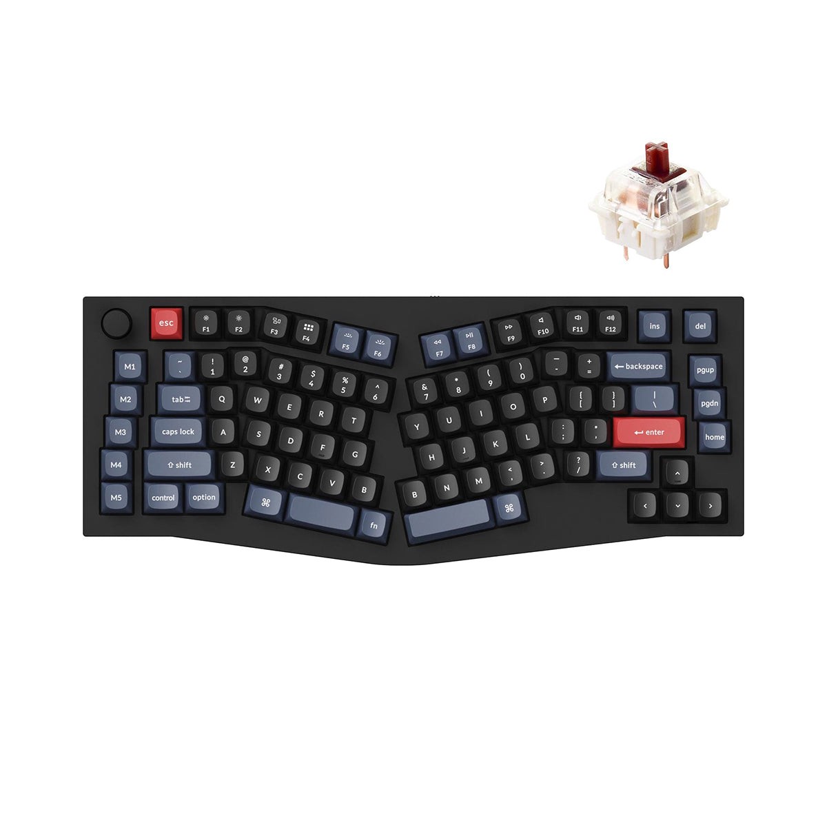 keychron-q10-with-knob-alice-layout-qmk-hot-swappable-rgb-backlight-custom-mechanical-keyboard-carbon-black-b-gateron-g-pro-brown-switch-q10-m3z