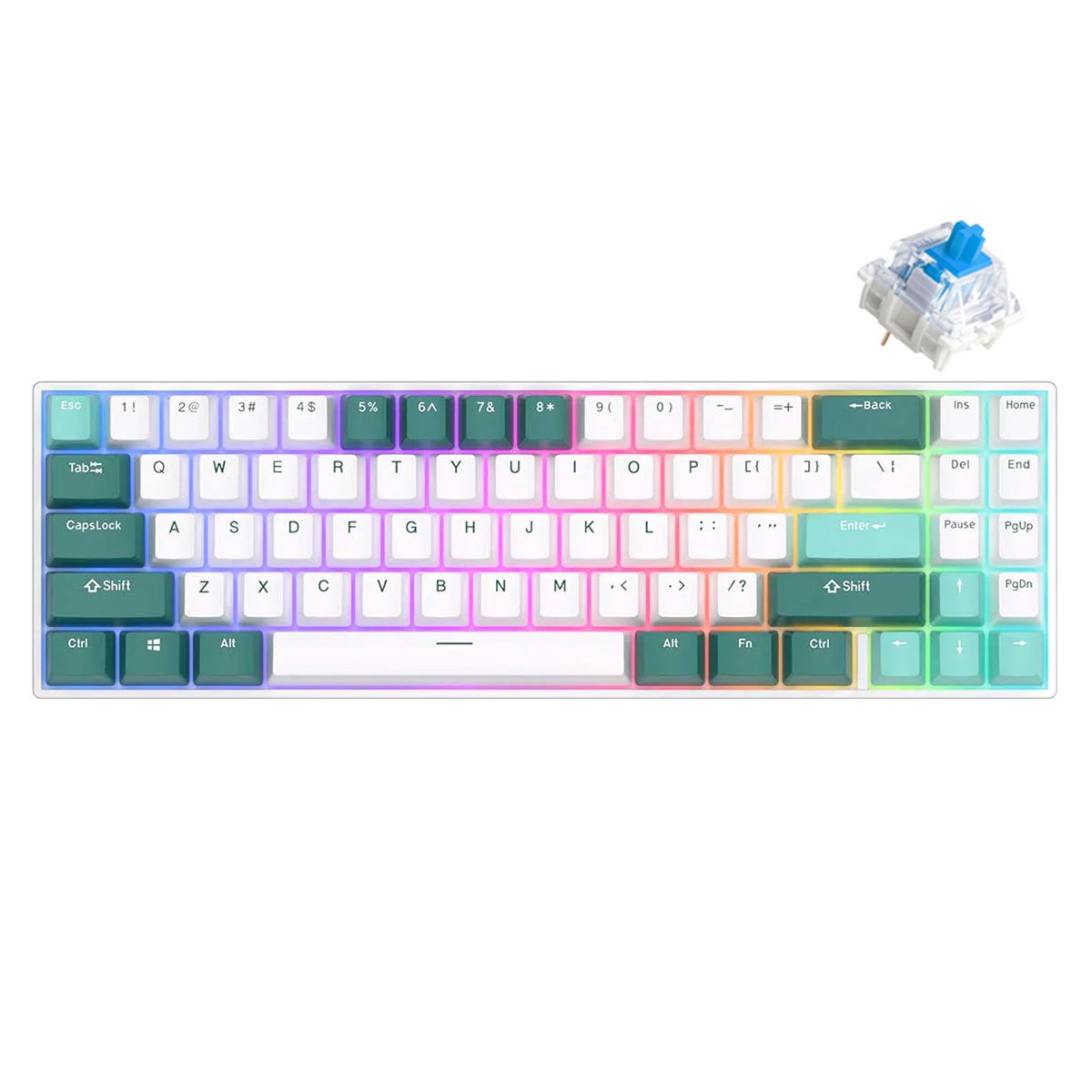 royal-kludge-rk71-tri-mode-rgb-71-keys-hot-swappable-mechanical-keyboard-camp-green-blue-switch