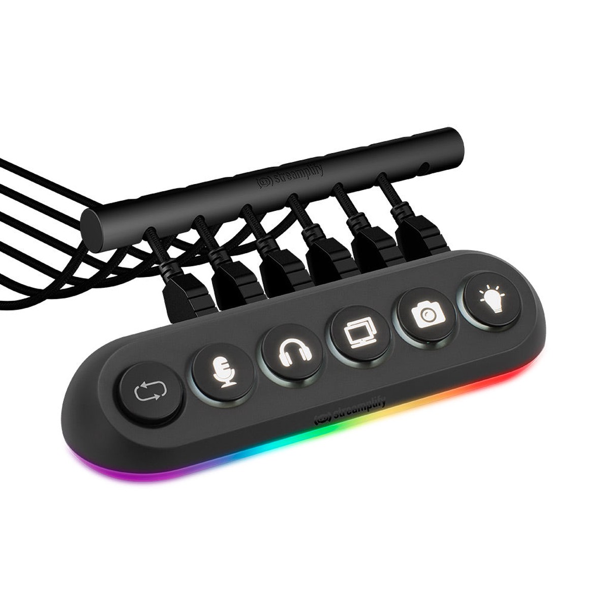 streamplify-hub-deck-5-5-port-rgb-usb-hub-7-swappable-keycaps-black