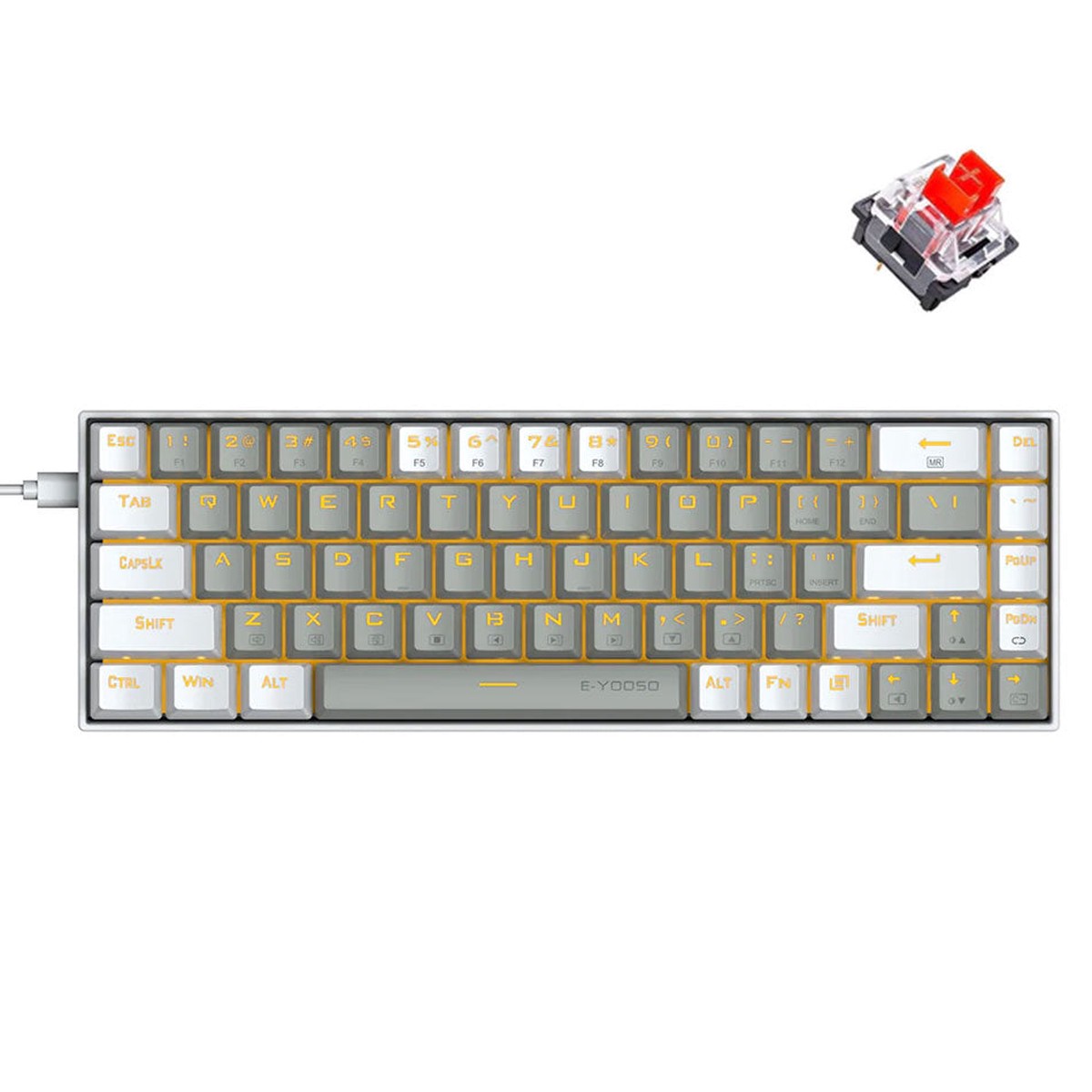 e-yooso-z-686-yellow-single-light-68-keys-hot-swappable-wired-mechanical-keyboard-grey-white-red-switch