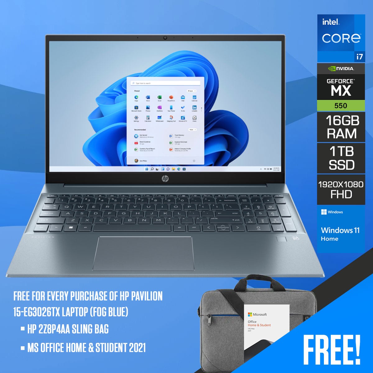hp-pavilion-15-eg3026tx-laptop-fog-blue-15-6-fhd-1920x1080-i7-1355u-16gb-ram-1tb-ssd-nvidia-geforce-mx550-windows-11-home-ms-office-home-student-2021-hp-2z8p4aa-sling-bag