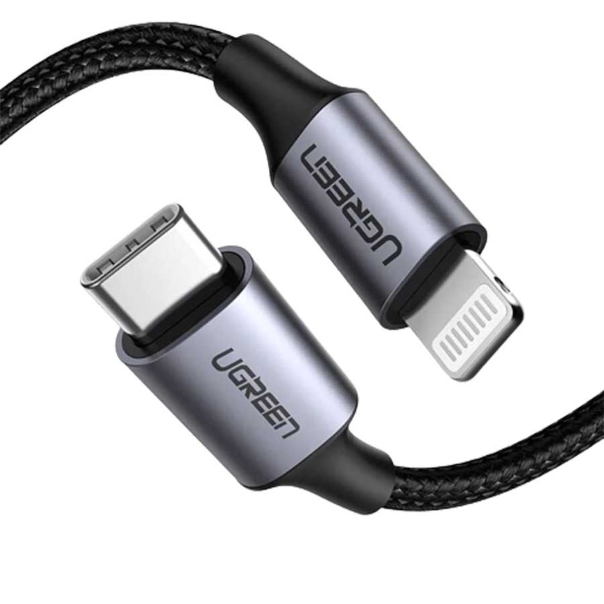 ugreen-usb-c-to-lightning-cable-aluminum-shell-braided-1m-black-for-iphone-ipad-ipod-us304-60759