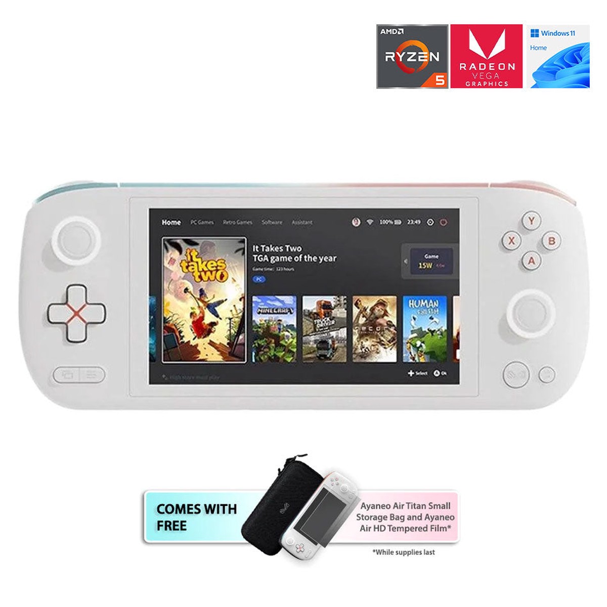ayaneo-air-amd-ryzen-5-5560u-16gb-ram-512gb-ssd-amoled-handheld-pc-gaming-console-aurora-white-ayaneo-air-hd-tempered-film-ayaneo-air-titan-small-storage-bag-black