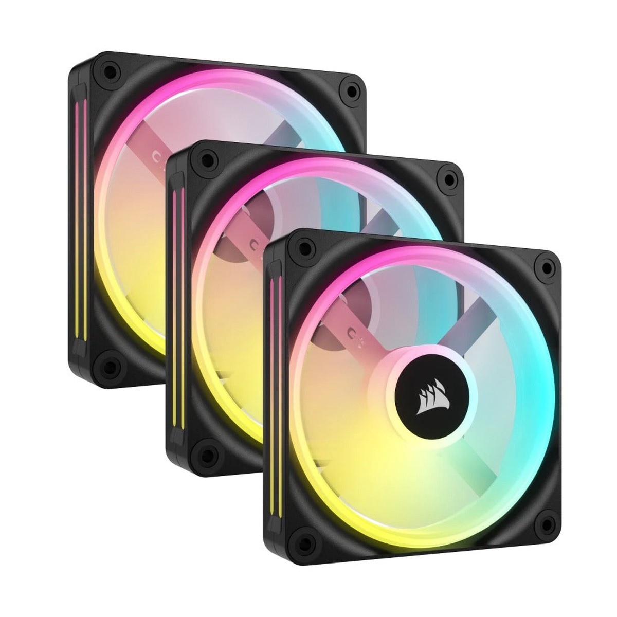 corsair-icue-link-qx120-rgb-120mm-pwm-pc-fans-starter-kit-with-icue-link-system-hub-black-triple-pack