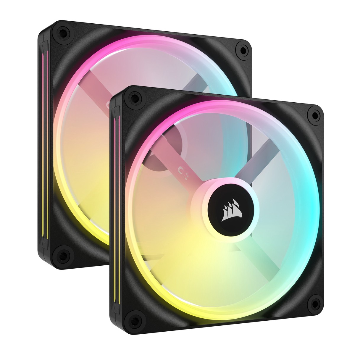 corsair-icue-link-qx140-rgb-140mm-pwm-pc-fans-starter-kit-with-icue-link-system-hub-black-twin-pack