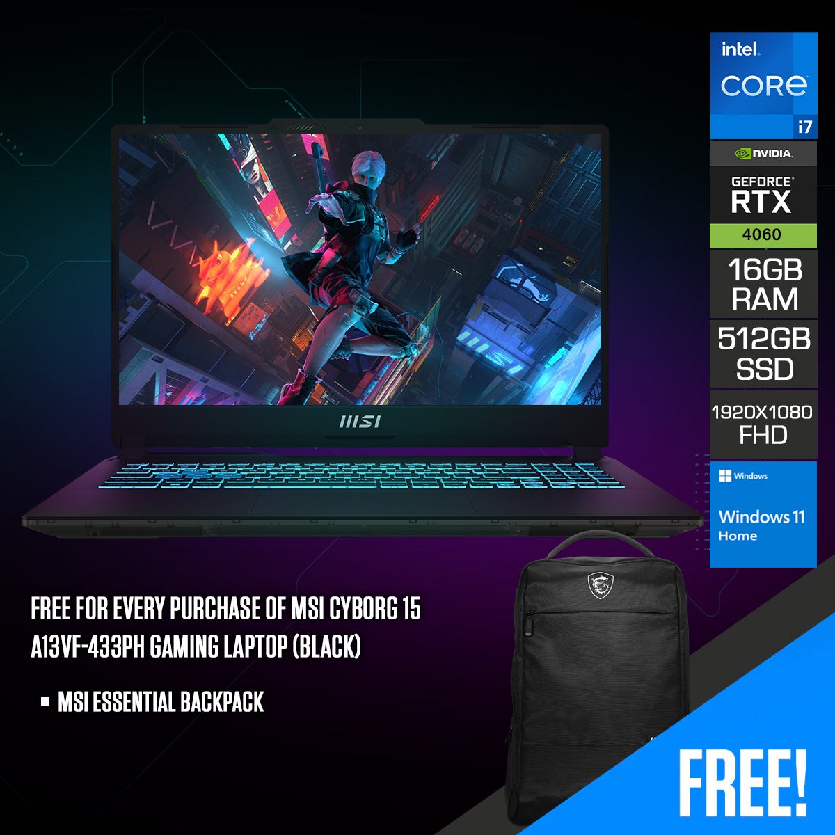msi-cyborg-15-a13vf-433ph-gaming-laptop-black-15-6-fhd-1920x1080-144hz-ips-raptor-lake-i7-13620h-16gb-ram-512gb-ssd-rtx-4060-windows-11-home-msi-essential-backpack