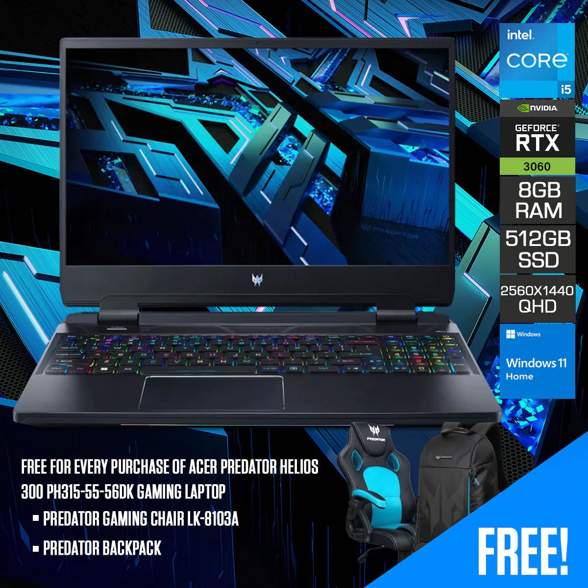 acer-predator-helios-300-ph315-55-56dk-laptop-black-15-6-qhd-2560x1440-i5-12500h-8gb-ram-512gb-ssd-rtx-3060-windows-11-home-predator-backpack-predator-gaming-chair-lk-8103a