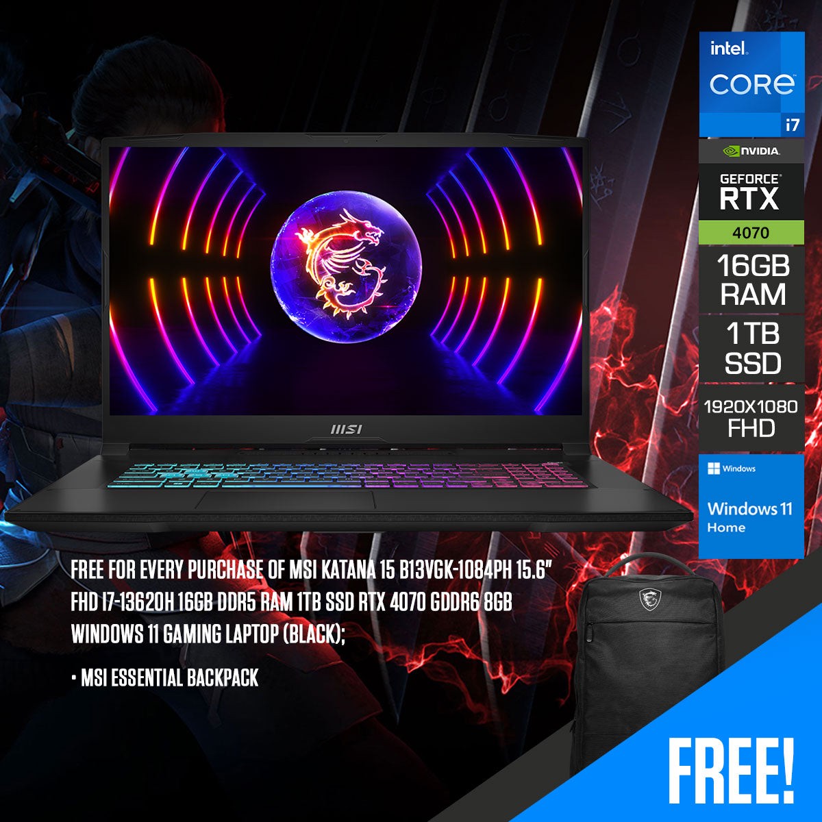 msi-katana-15-b13vgk-1084ph-gaming-laptop-black-15-6-fhd-1920x1080-i7-13620h-16gb-ddr5-ram-1tb-ssd-rtx-4070-gddr6-8gb-windows-11-msi-essential-backpack