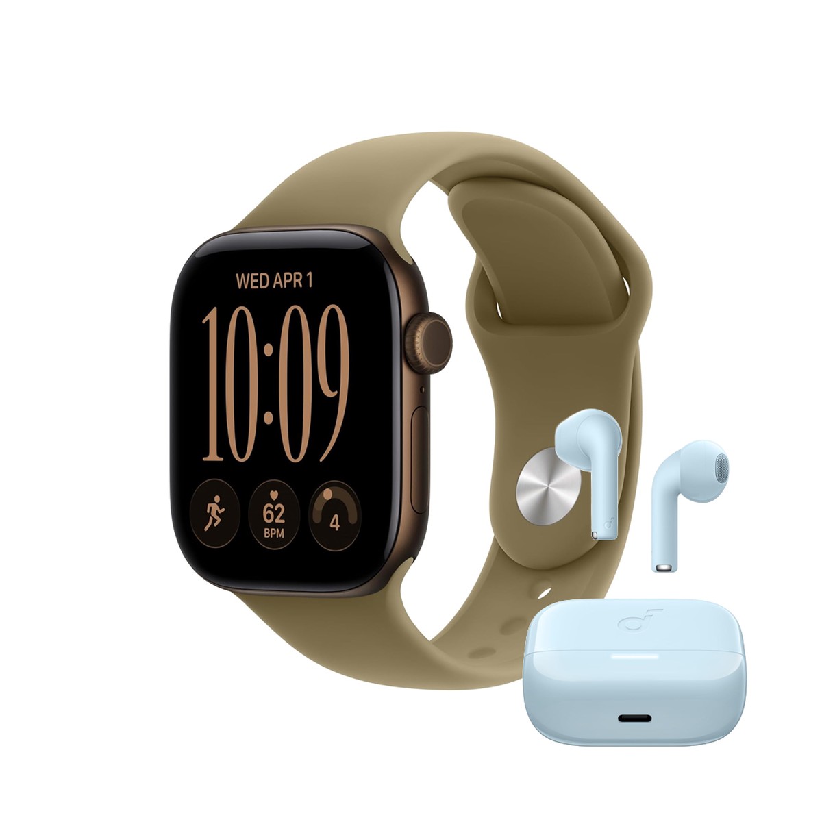 apple-watch-series-12-gps-42mm-dark-bronze-aluminium-case-with-olive-sport-band-s-m-anker-a3994h31-soundcore-k20i-blue-bundle