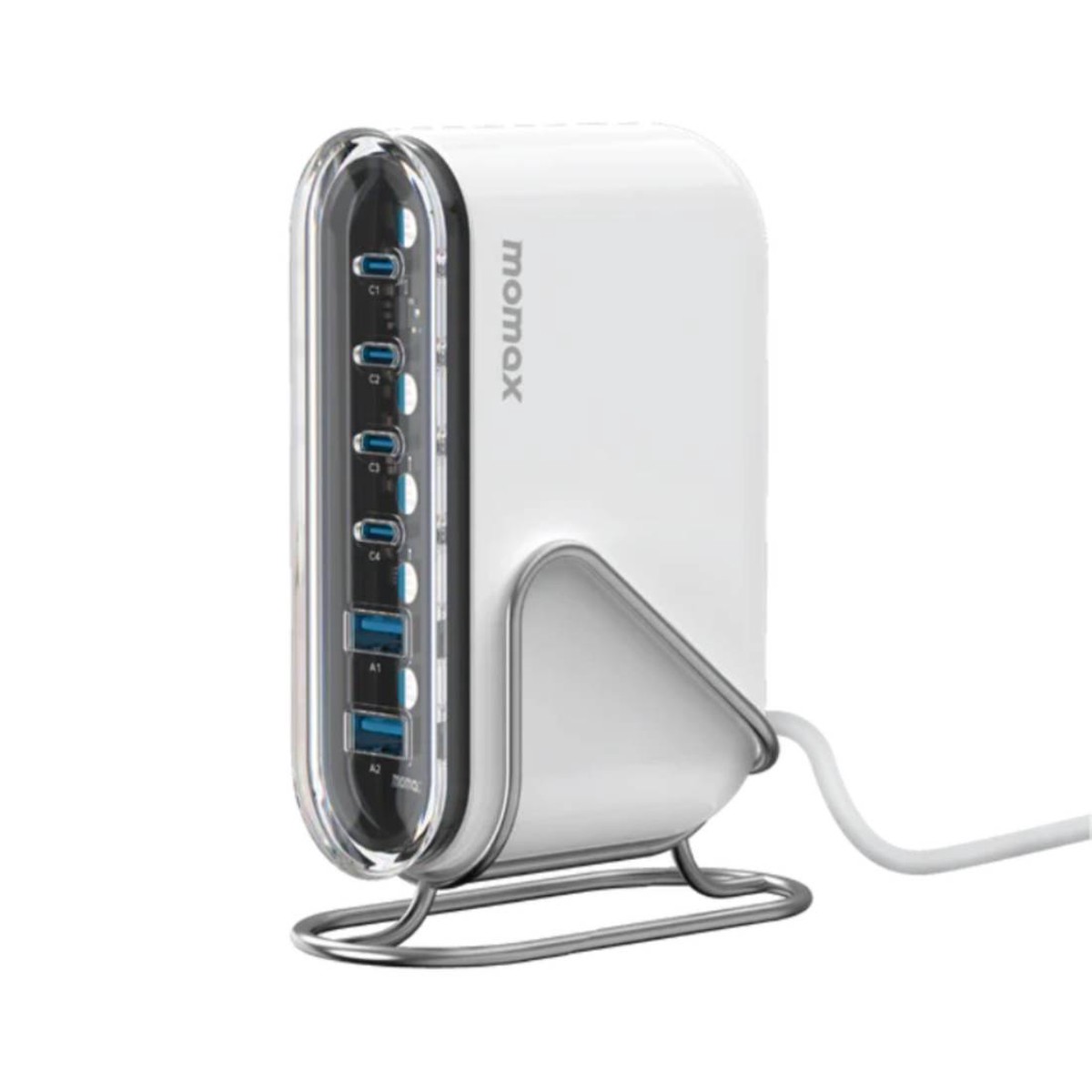 momax-1-charger-flow-plus-pd-120w-6-ports-gan-desktop-charger