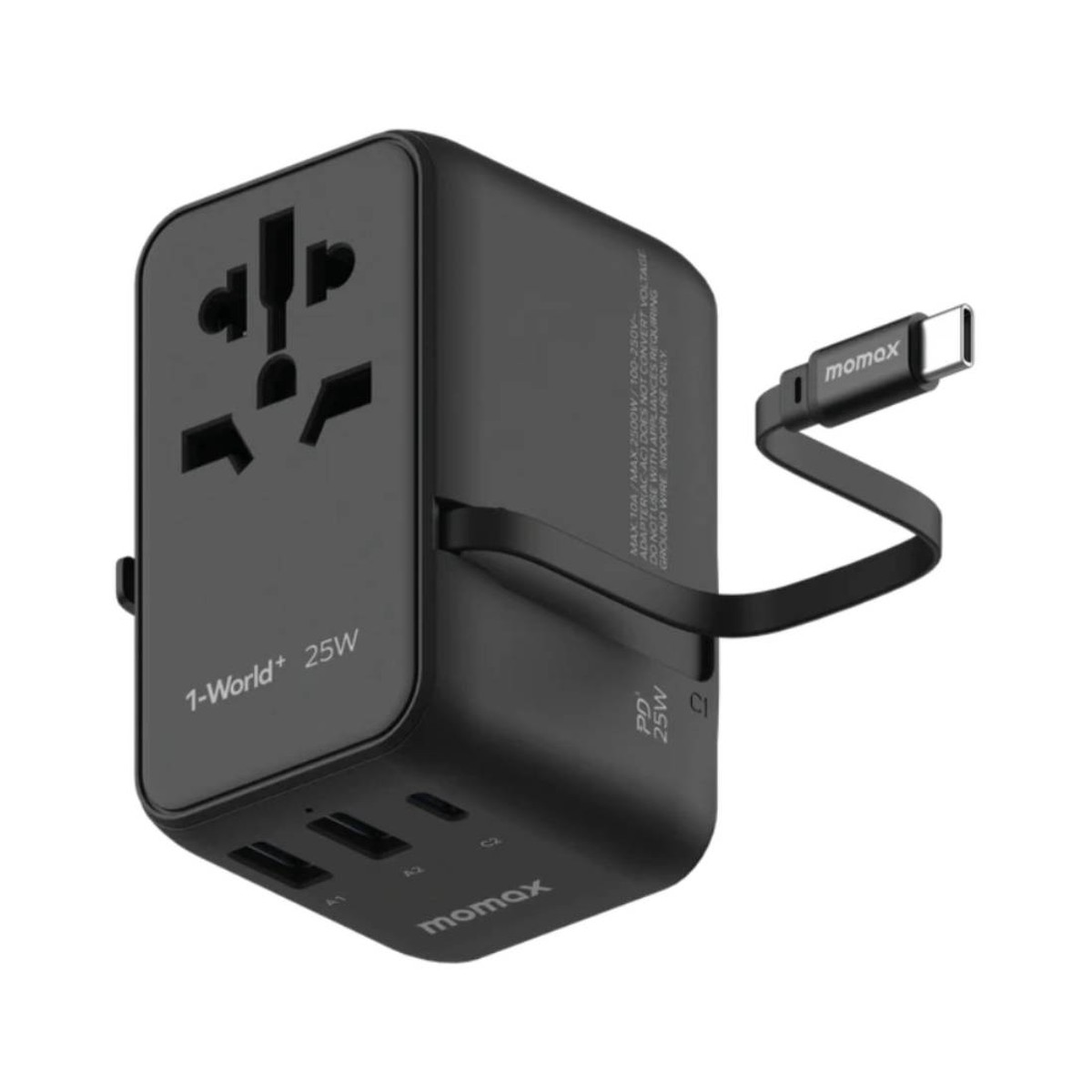 momax-1-world-25w-3-port-usb-c-cable-ac-travel-adaptor-black