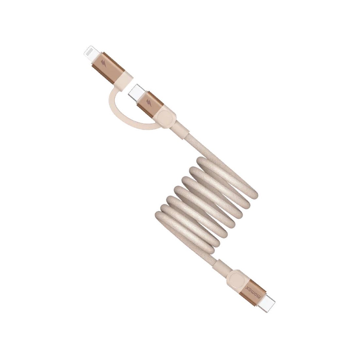 momax-mag-link-usb-c-to-c-lightning-magnetic-cable-1m-desert-titanium