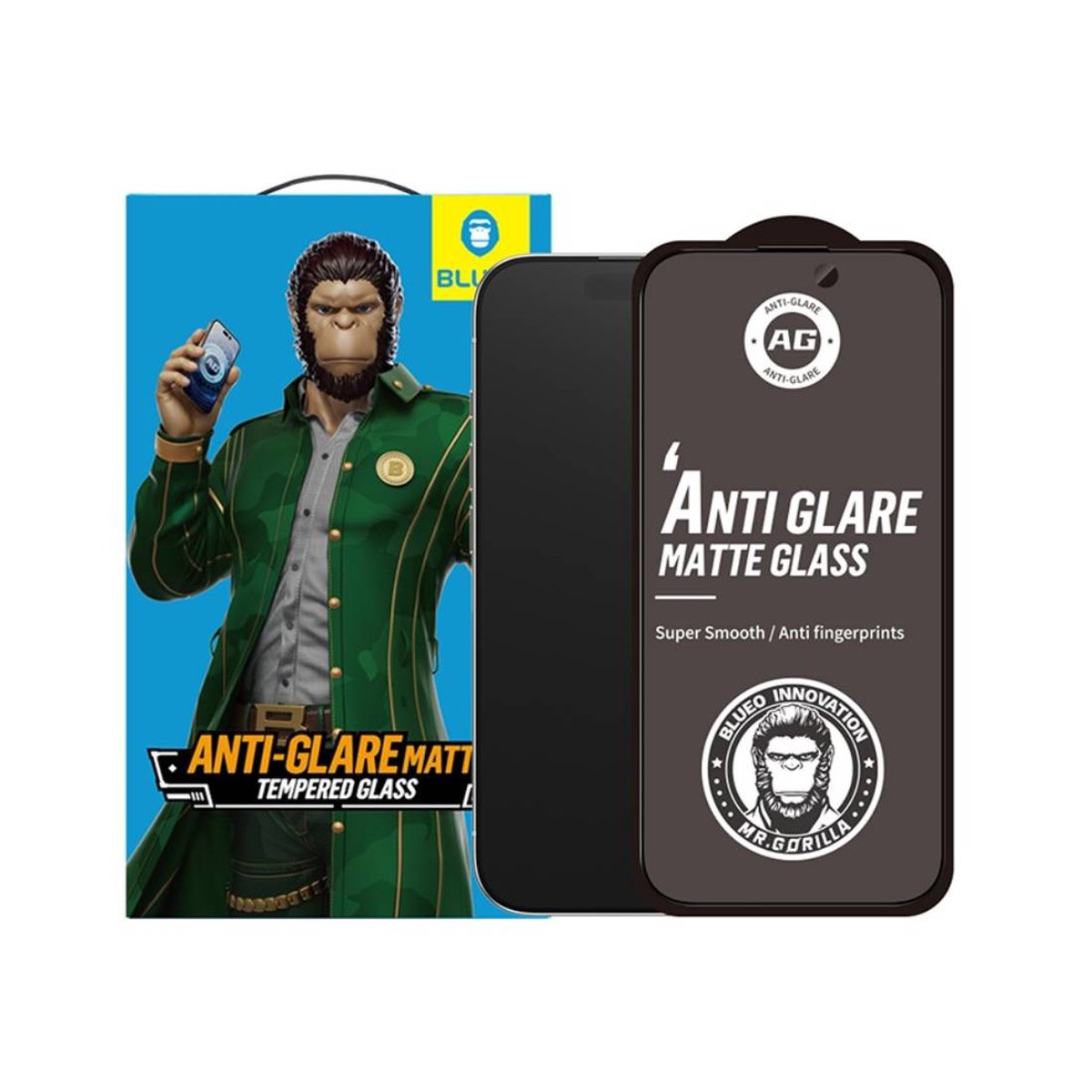 blueo-anti-glare-matte-anti-static-full-glass-screen-protector-iphone-16-15